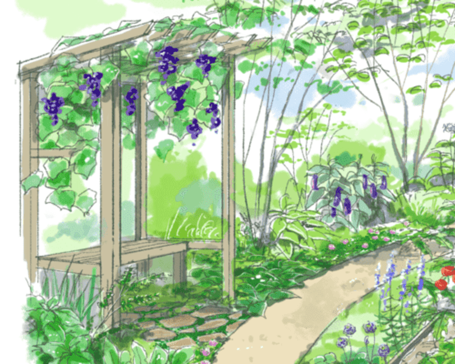家でも出来る菜園と雑木のポタジェガーデン 菜園のレイアウトも！